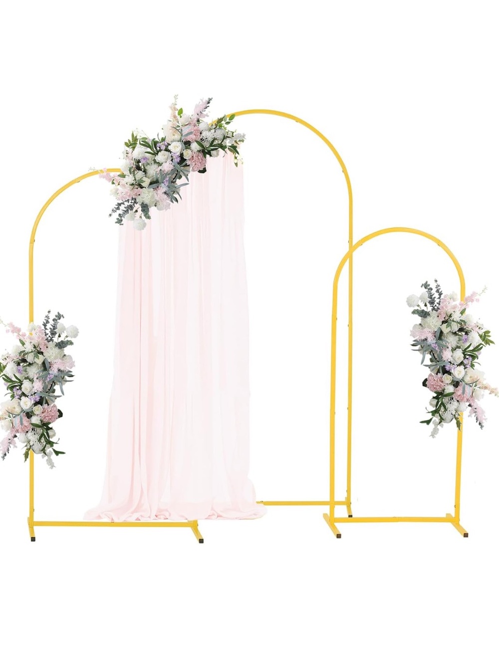 Gold Wedding Arch Backdrop Stands Set of 3 – 6ft, 5ft & 4